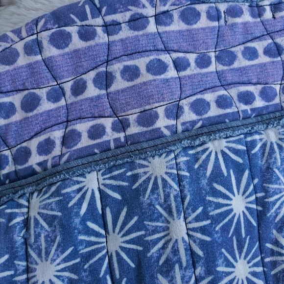 NWOT Free People Kara Quilted Bohemian Batik Indigo Cardi Jacket - Picture 7 of 13